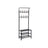 Hall Tree - Metal - Black - Multi-Purpose Entryway Organizer with Coat Stand and Shoe Rack