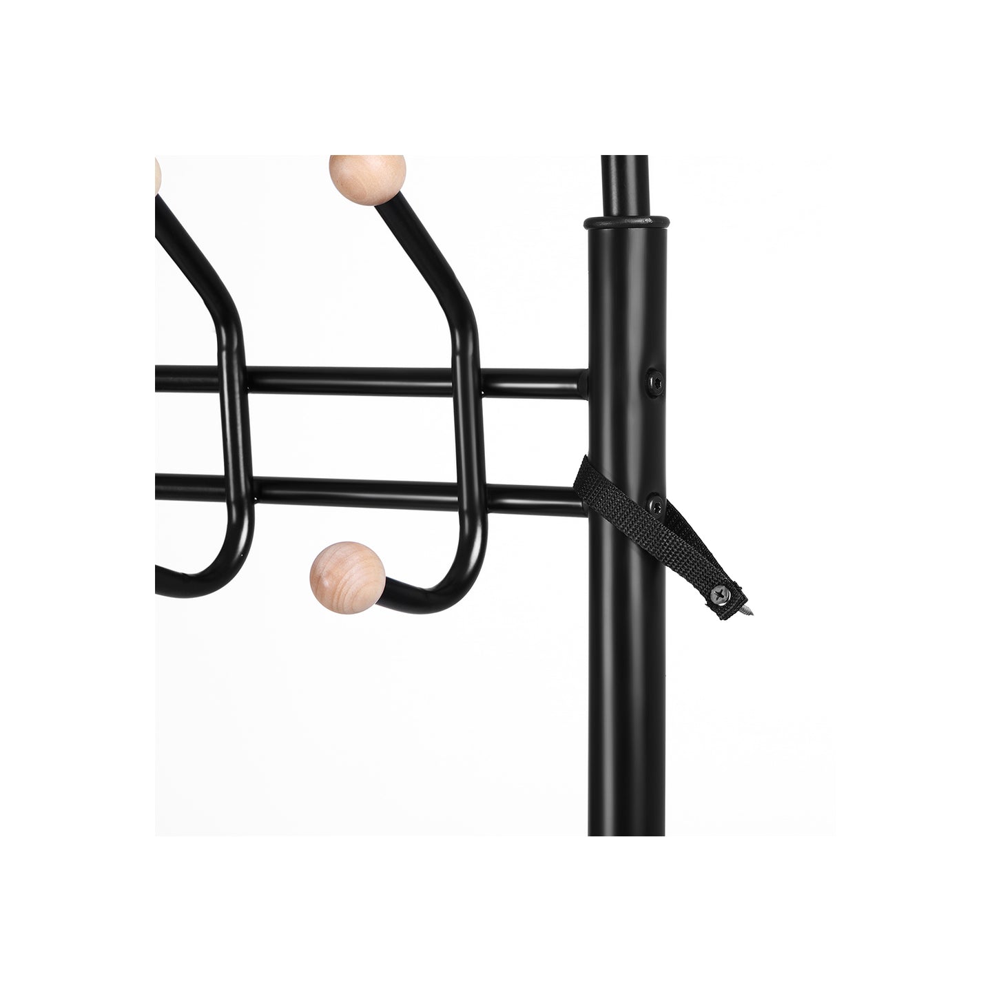Hall Tree Entryway Organiser - iron tubes - Black