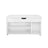 Hallway Cabinet Shoe Bench - Wood - White - Storage with Shelves and Hidden Chest