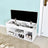 Hallway Cabinet Shoe Bench - Wood - White - Storage with Shelves and Hidden Chest