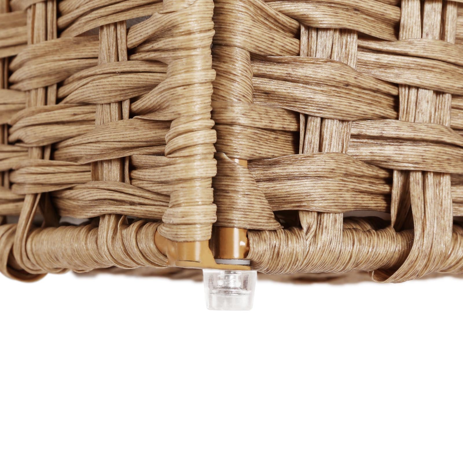 Handwoven Laundry Basket - Synthetic Rattan Wicker - Natural - 90L Capacity with Lid and Foldable Design