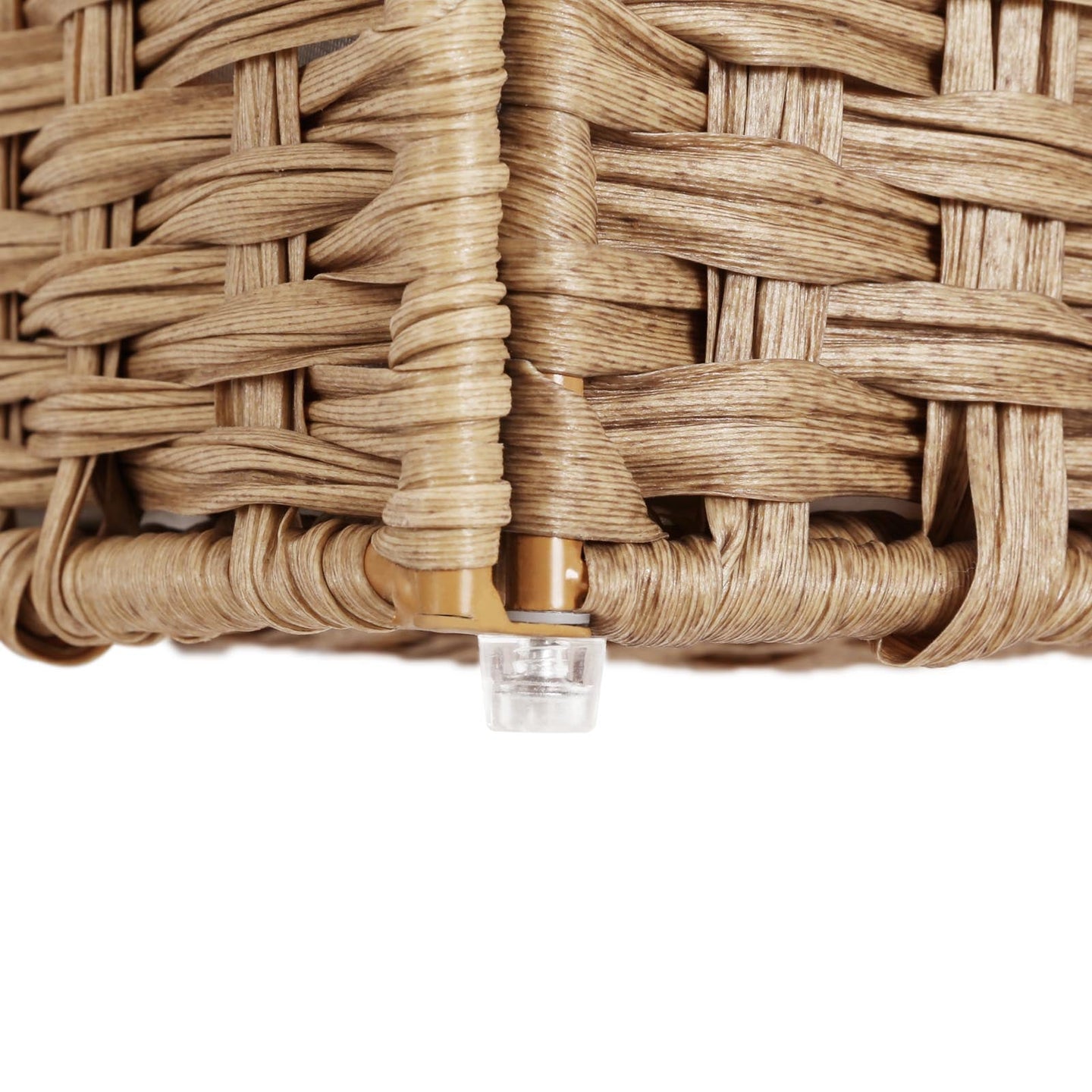 Handwoven Laundry Basket - Synthetic Rattan Wicker - Natural - 90L Capacity with Lid and Foldable Design