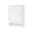 Wooden Wall Storage Cabinet - White - Adjustable Shelf with Towel Rod