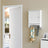 Wooden Wall Storage Cabinet - White - Adjustable Shelf with Towel Rod