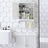 Wooden Wall Storage Cabinet - White - Adjustable Shelf with Towel Rod