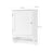 Wooden Wall Storage Cabinet - White - Adjustable Shelf with Towel Rod