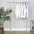Hanging Rail Garment Rack - All-Metal - Silver - Robust Design with 45 kg Load Capacity