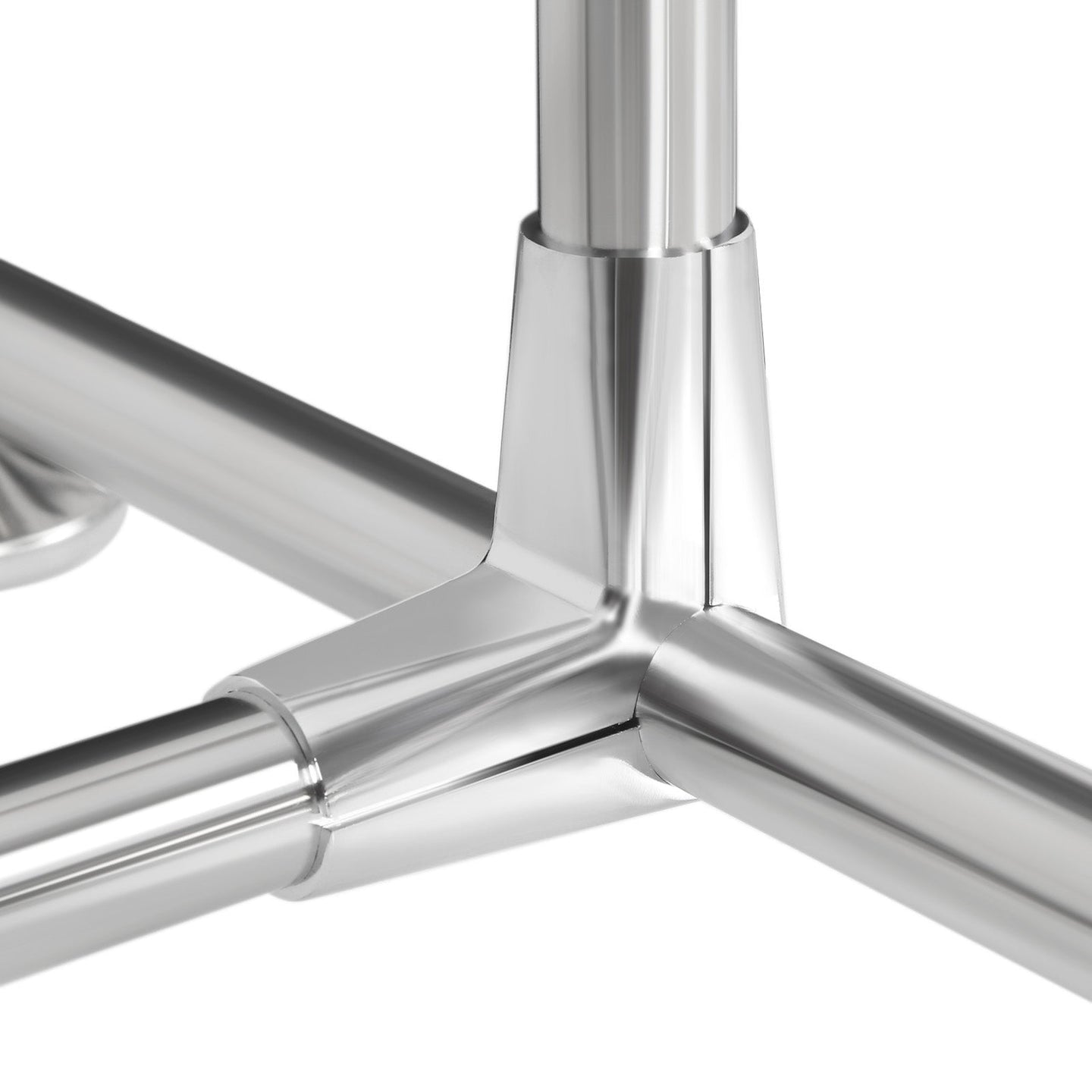 Hanging Rail Garment Rack - All-Metal - Silver - Robust Design with 45 kg Load Capacity
