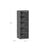 Hanging Storage Shelves - Fabric - Grey - 6-Tier Wardrobe Closet Organizer with Clips
