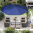 Hanging Umbrella - Fabric - Grey - Crank-Operated with UPF 50+ Sunshade Protection