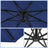Hanging Umbrella - Fabric - Grey - Crank-Operated with UPF 50+ Sunshade Protection