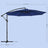 Hanging Umbrella - Fabric - Grey - Crank-Operated with UPF 50+ Sunshade Protection