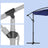 Hanging Umbrella - Fabric - Grey - Crank-Operated with UPF 50+ Sunshade Protection