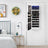 Hanging Jewellery Cabinet - Wood - White - Lockable with LED Light and Drawers