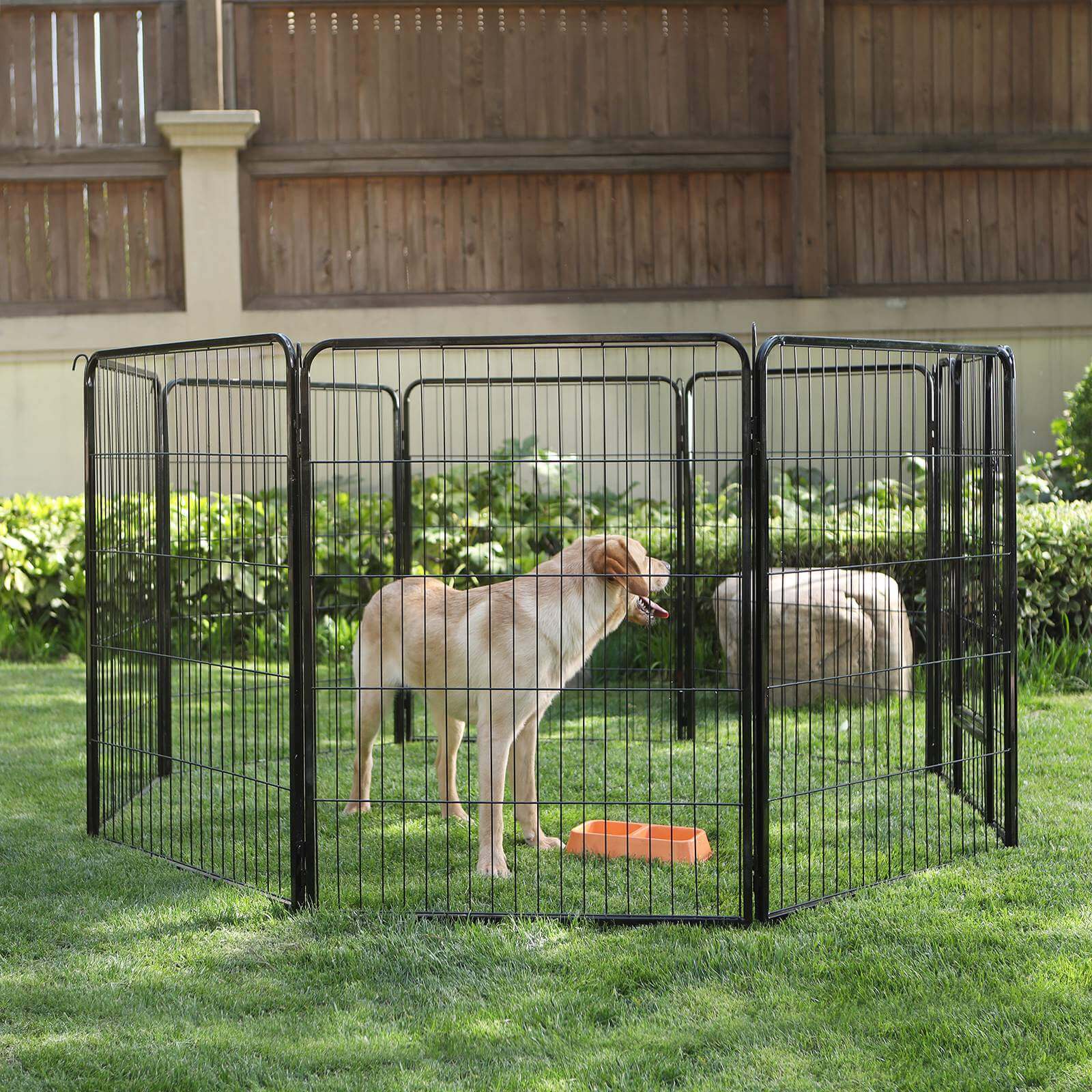 Heavy Duty Playpen - Metal - Black - 8 Panel Design