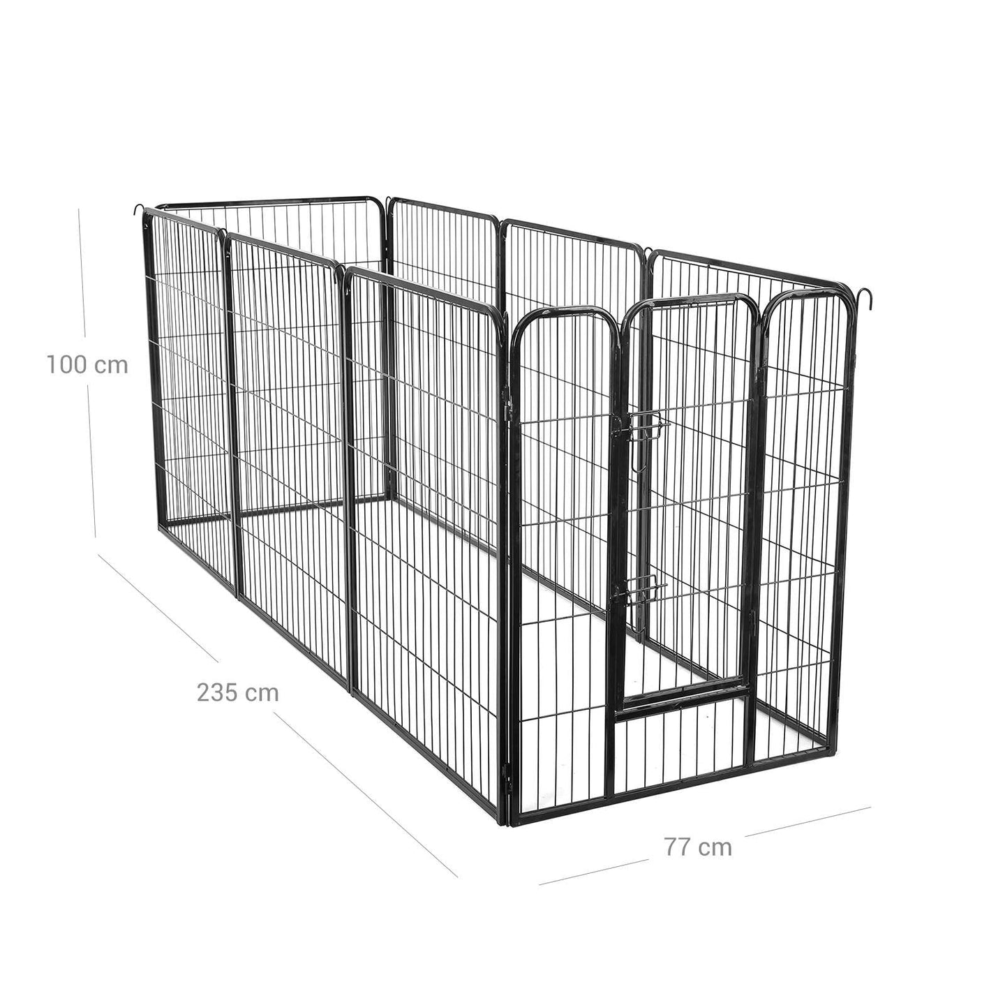 Heavy Duty Playpen - Metal - Black - 8 Panel Design