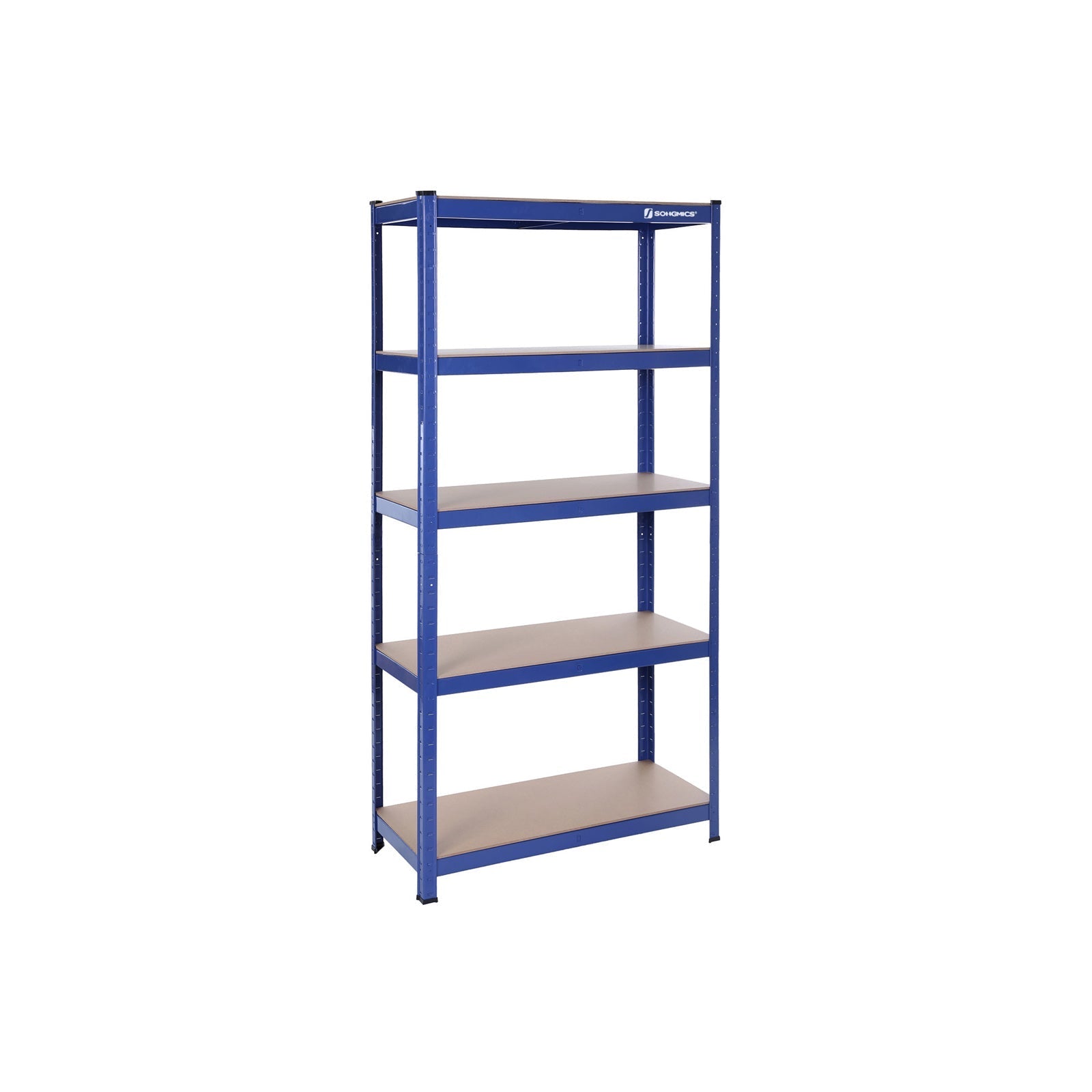 Heavy-Duty Shelving - MDF - Blue - 5-Tier Boltless Racking with 875 kg Capacity