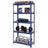 Heavy-Duty Shelving - MDF - Blue - 5-Tier Boltless Racking with 875 kg Capacity