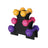 Hex Dumbbells Set - Neoprene - Yellow, Pink, and Purple - Includes Stand