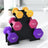 Hex Dumbbells Set - Neoprene - Yellow, Pink, and Purple - Includes Stand
