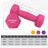 Hex Dumbbells Set - Neoprene - Yellow, Pink, and Purple - Includes Stand