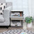Storage Boxes - Fabric with Metal Frame - Gray - Stackable with Magnetic Hinged Lid and Side Handles