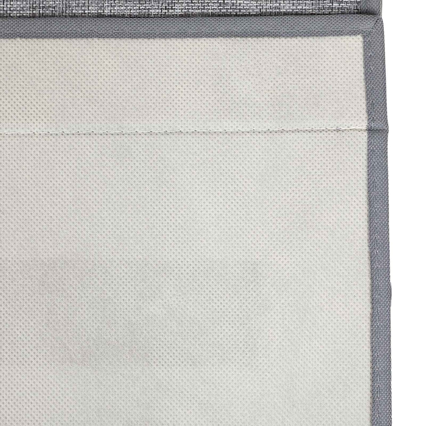 Storage Boxes - Fabric with Metal Frame - Gray - Stackable with Magnetic Hinged Lid and Side Handles