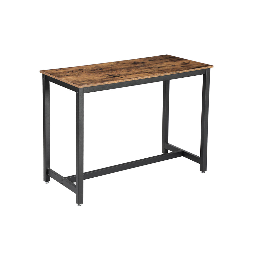 Bar Table - Metal Frame - Brown - Versatile for Cocktails