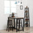 Bar Table - Metal Frame - Brown - Versatile for Cocktails