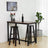 Bar Table - Metal Frame - Brown - Versatile for Cocktails