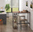 Industrial Bar Table - Iron - Rustic Brown - Stable Structure with 3 Shelves