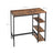 Industrial Bar Table - Iron - Rustic Brown - Stable Structure with 3 Shelves
