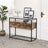 Industrial Console Table - Tempered Glass - Rustic