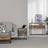 Industrial Console Table - Tempered Glass - Rustic