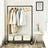 Heavy Duty Metal Clothes Rack - Holds 90 kg - Black - Mobile Design with Shelf