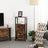 Industrial Floor Standing Cabinet - Wood - Rustic Brown