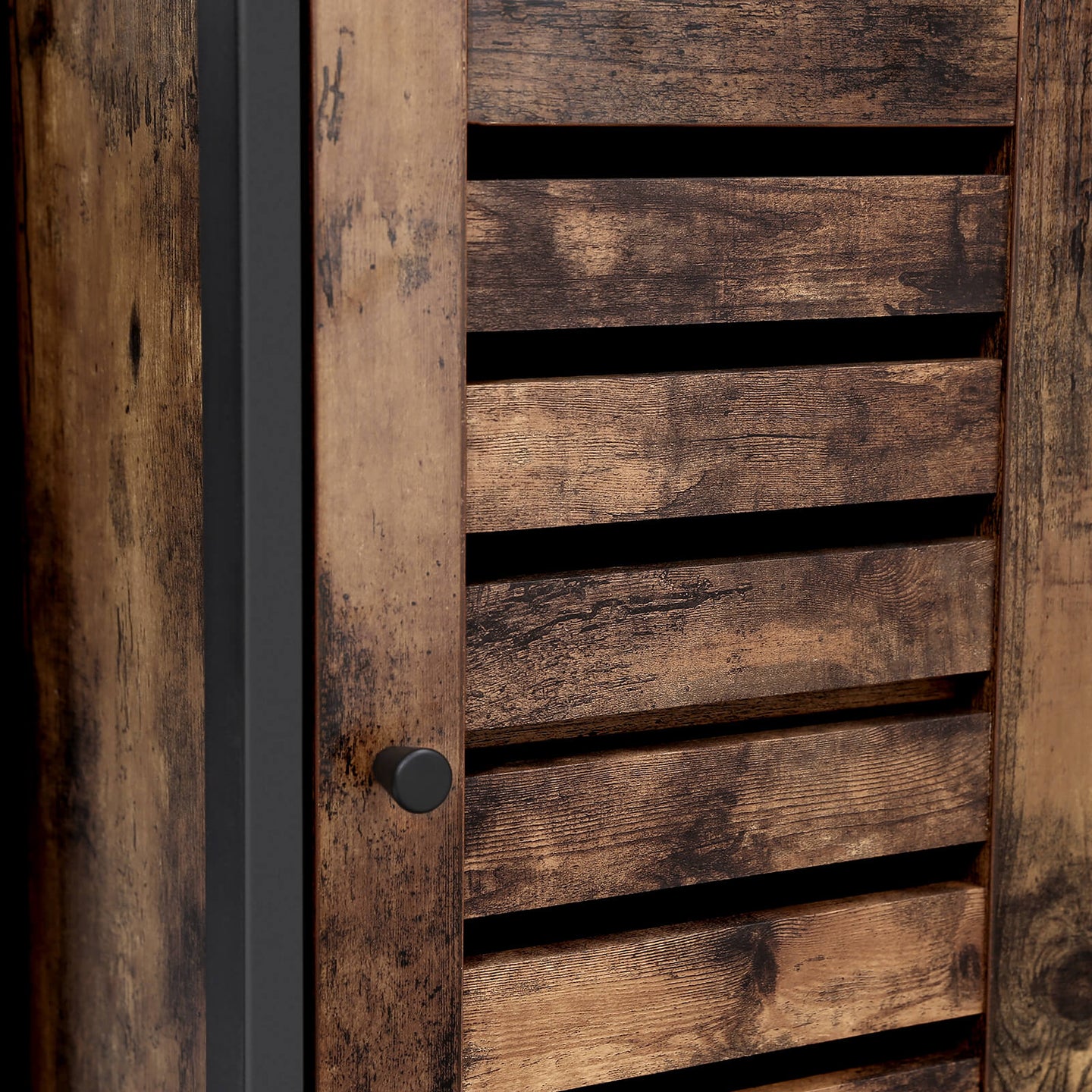 Industrial Floor Standing Cabinet - Wood - Rustic Brown