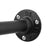 Wall-Mounted Clothes Rack - Metal - Black - Industrial Pipe Design
