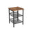 Industrial Side Table - Metal - Rustic Brown - Adjustable Mesh Shelves