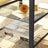 Industrial Side Table - Metal - Rustic Brown - Adjustable Mesh Shelves
