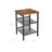 Industrial Side Table - Metal - Rustic Brown - Adjustable Mesh Shelves