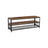 Industrial TV Stand - Wood Grain - Rustic Brown - Lengthened Design with Metal Frame