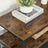 Industrial TV Stand - Wood Grain - Rustic Brown - Lengthened Design with Metal Frame