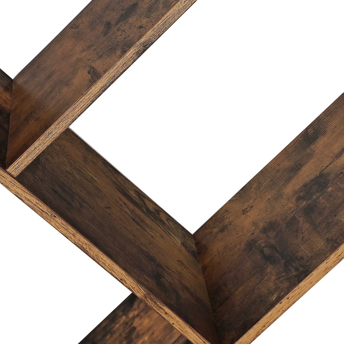 Tree-Shaped Bookcase - Steel - Rustic Brown - Floor Standing