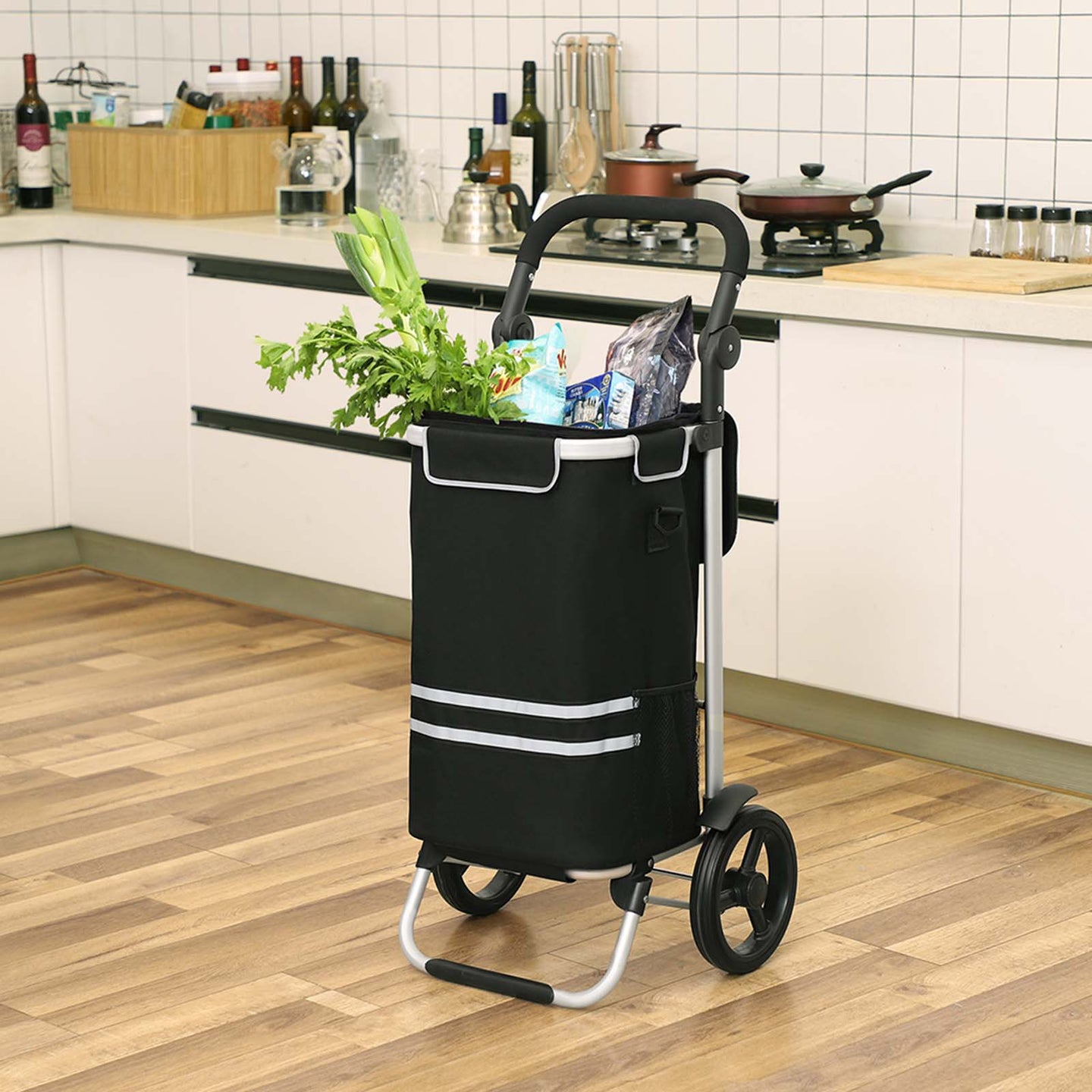 Shopping Trolley - Black - Solid Material