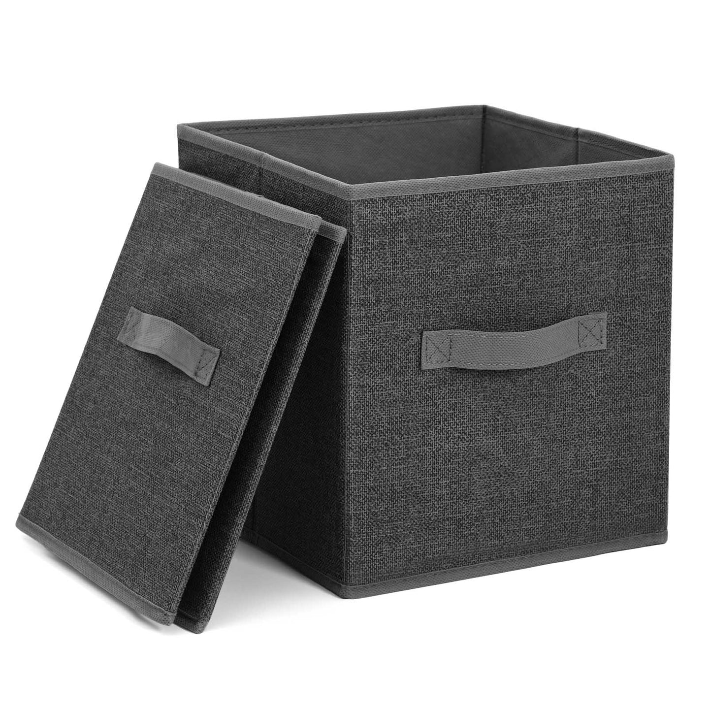Interlocking Shelving Unit - Includes 3 Fabric Boxes - Wire