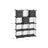 Interlocking Shelving Unit - Includes 3 Fabric Boxes - Wire