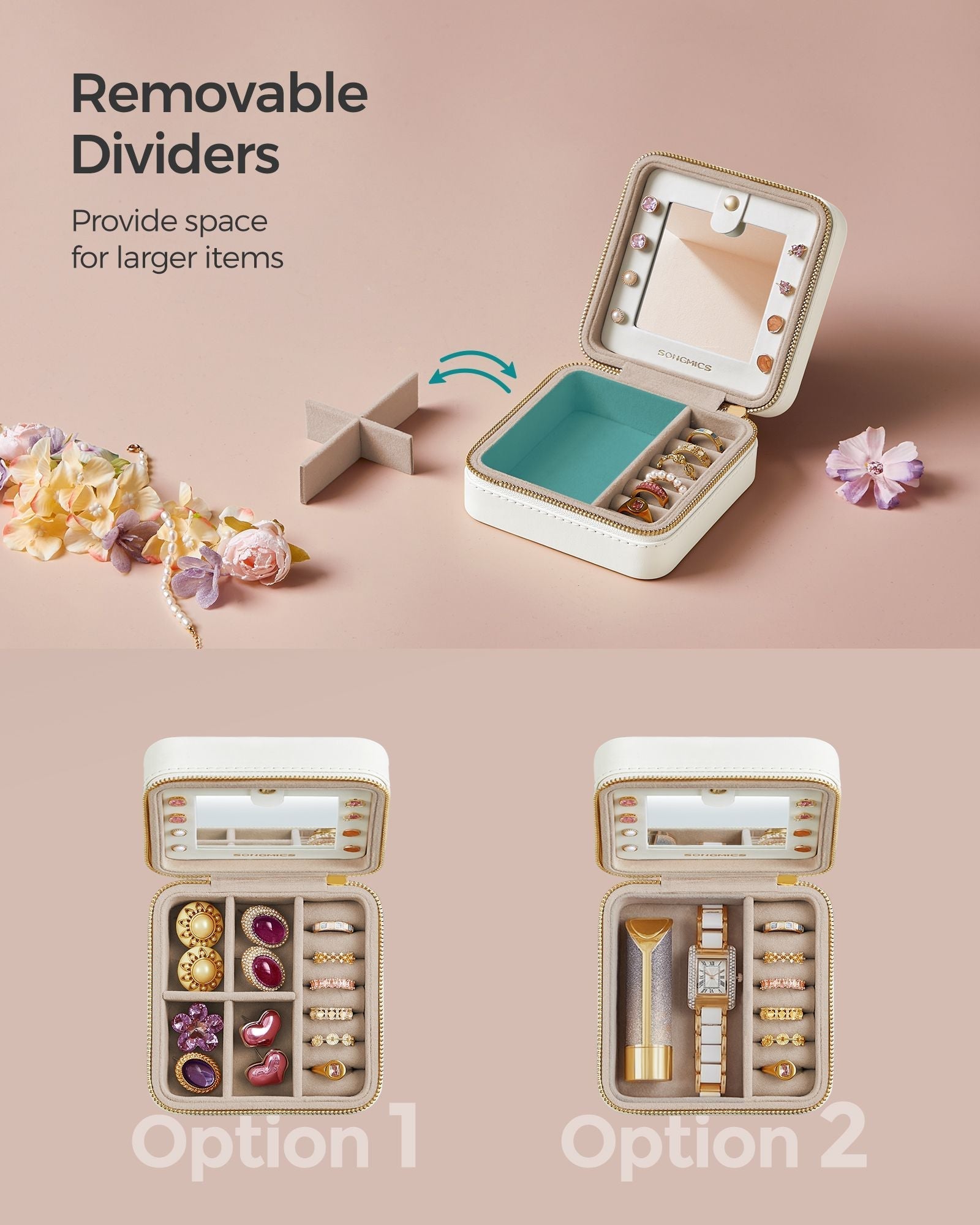 Travel Jewellery Box - PU Leather - Compact Size