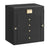 Jewellery Box 5 Layers 4 Drawers Mirror - PU and MDF - Ink Black