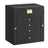 Jewellery Box 5 Layers 4 Drawers Mirror - PU and MDF - Ink Black